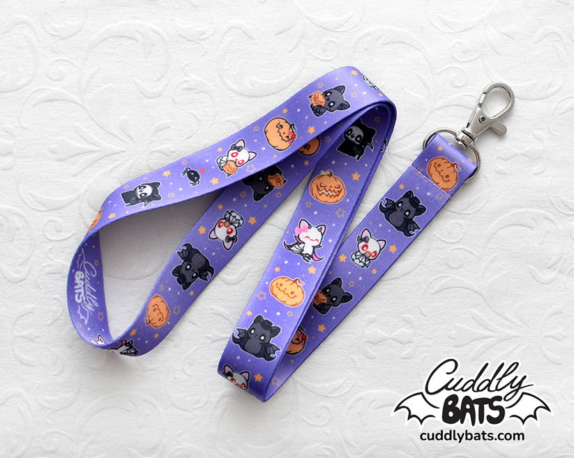 Cuddly Bats Halloween lanyard