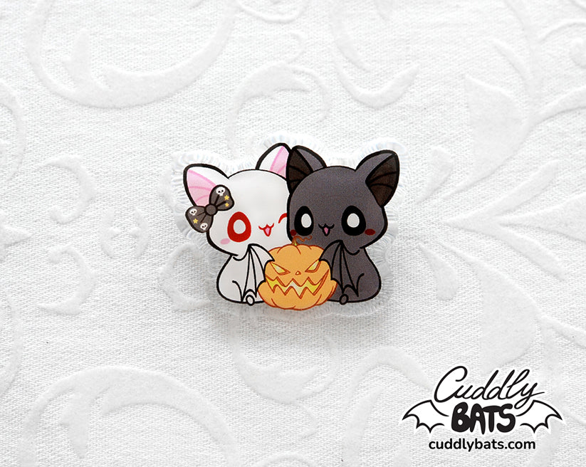 Cuddly Bats Halloween pin