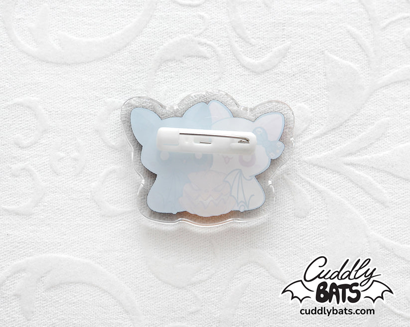 Cuddly Bats Halloween pin