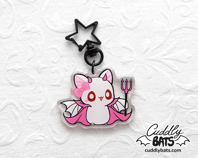 Cuddly Bats Halloween keychain charm