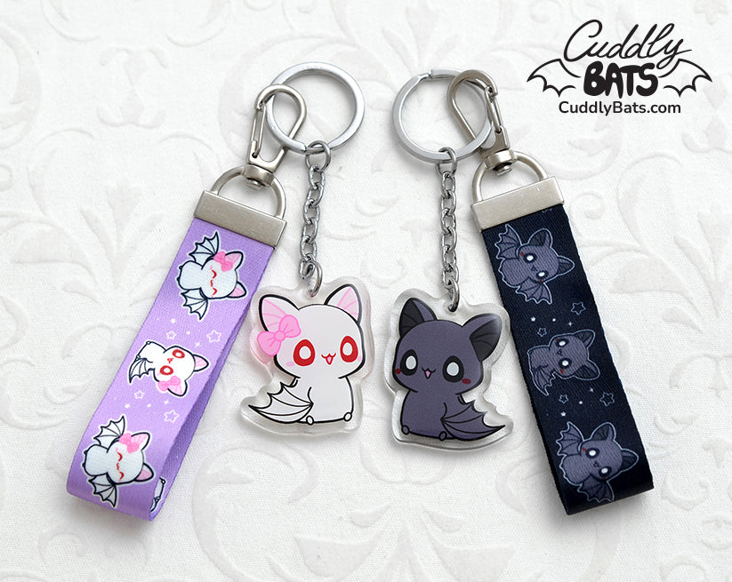 Cuddly Bats acrylic keychain