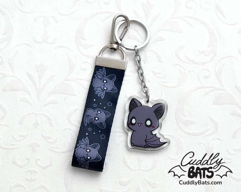 Cuddly Bats acrylic keychain