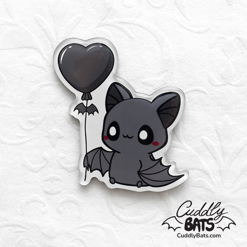 Heart shaped balloon fridge magnets