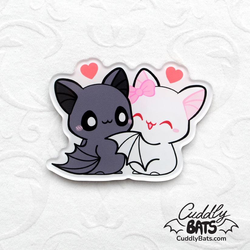 Cuddly Bats True love fridge magnet
