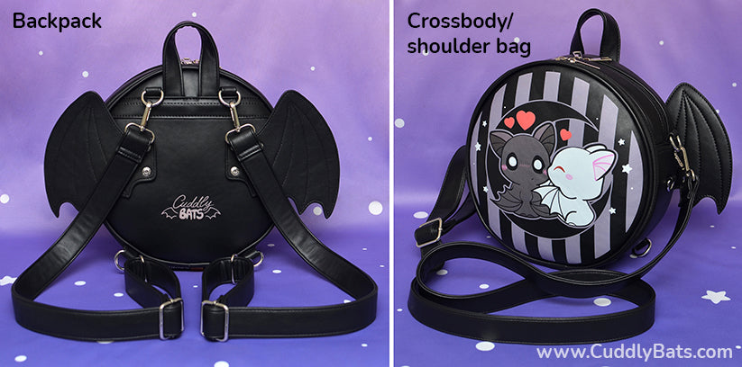 Cuddly Bats 2 in 1 bag (backpack & shoulder/crossbody bag)