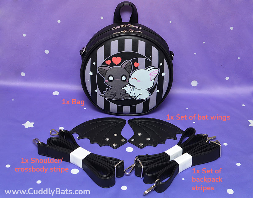 Cuddly Bats 2 in 1 bag (backpack & shoulder/crossbody bag)