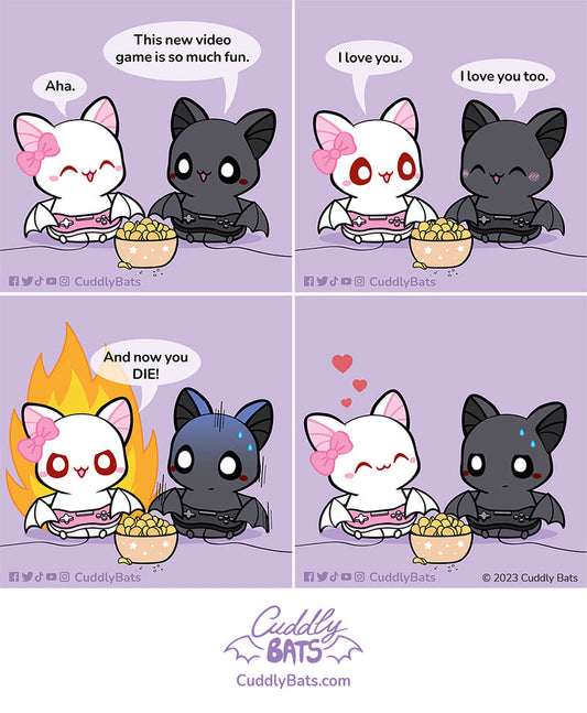 I win 🥰🎮💜 ©Cuddly Bats