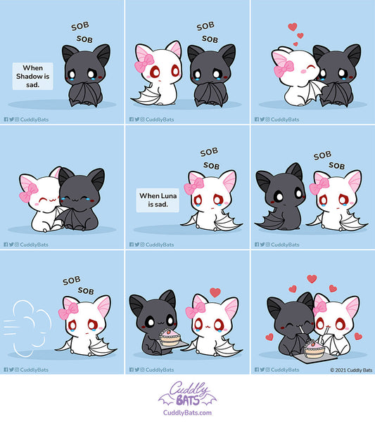 You always know how to make me feel better 😊🍰💙 ©Cuddly Bats