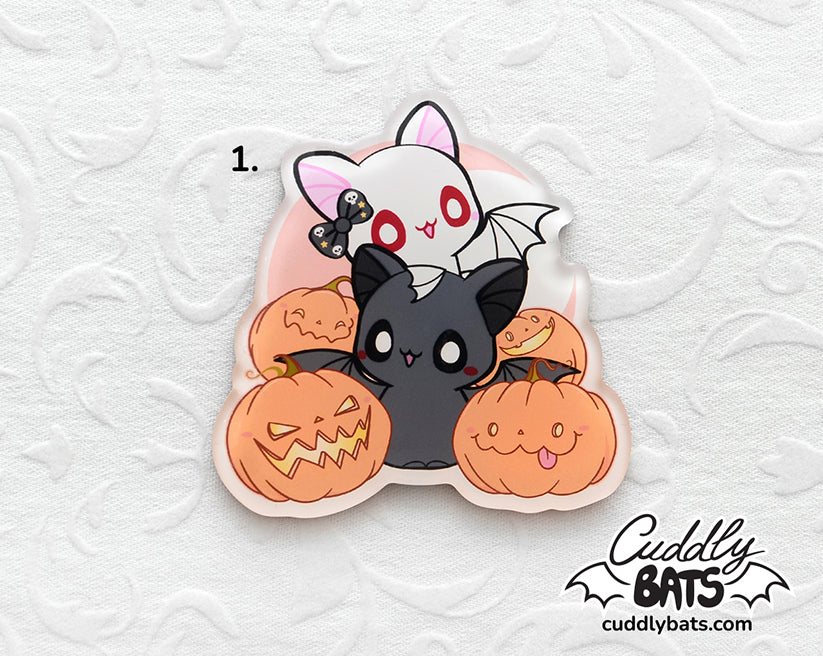 Cuddly Bats Halloween magnets