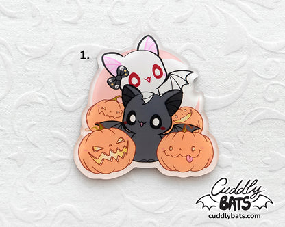 Cuddly Bats Halloween magnets