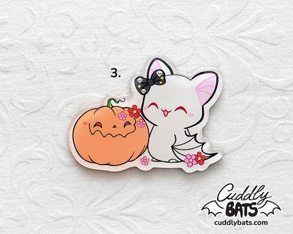 Cuddly Bats Halloween magnets