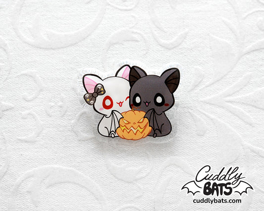 Cuddly Bats Halloween pin