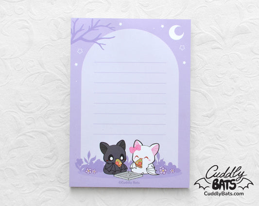 Cuddly Bats Pizza Time memo notepad