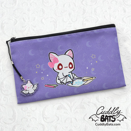 Purple Cuddly Bats pencil case
