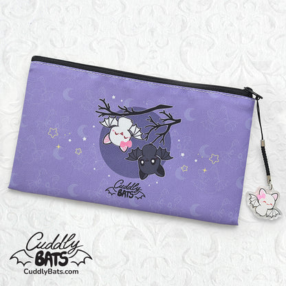 Purple Cuddly Bats pencil case