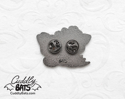 Cuddly Bats Kiss hard enamel pin