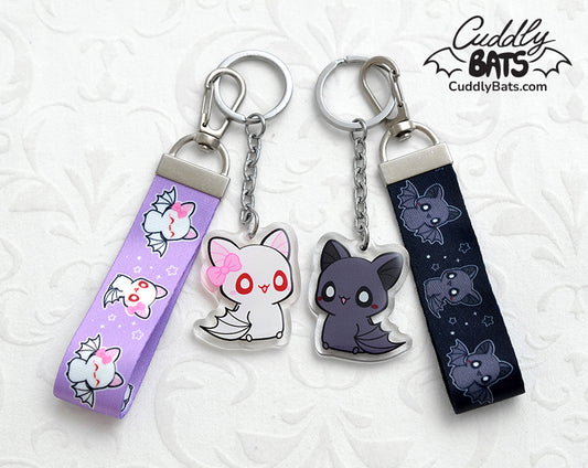 Cuddly Bats acrylic keychain