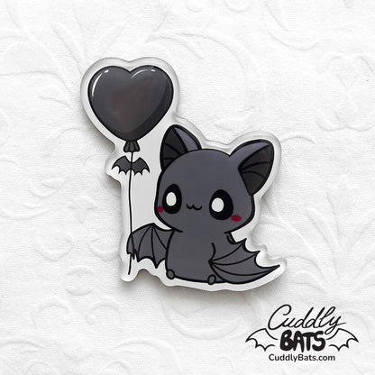 Heart shaped balloon fridge magnets
