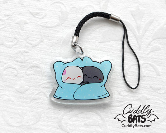 Cuddly Bats blanket hug mini phone charm
