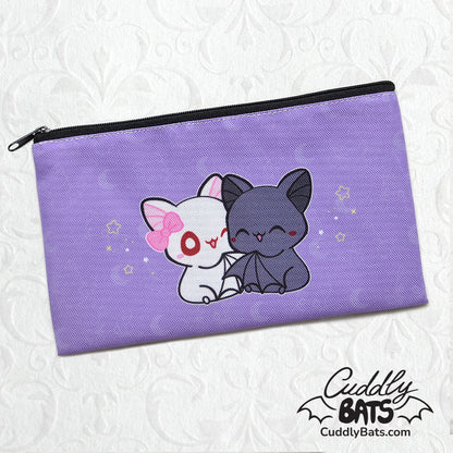 Purple Cuddly Bats pencil case