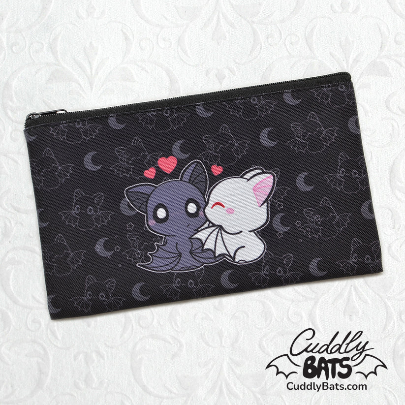 Black Cuddly Bats pencil case