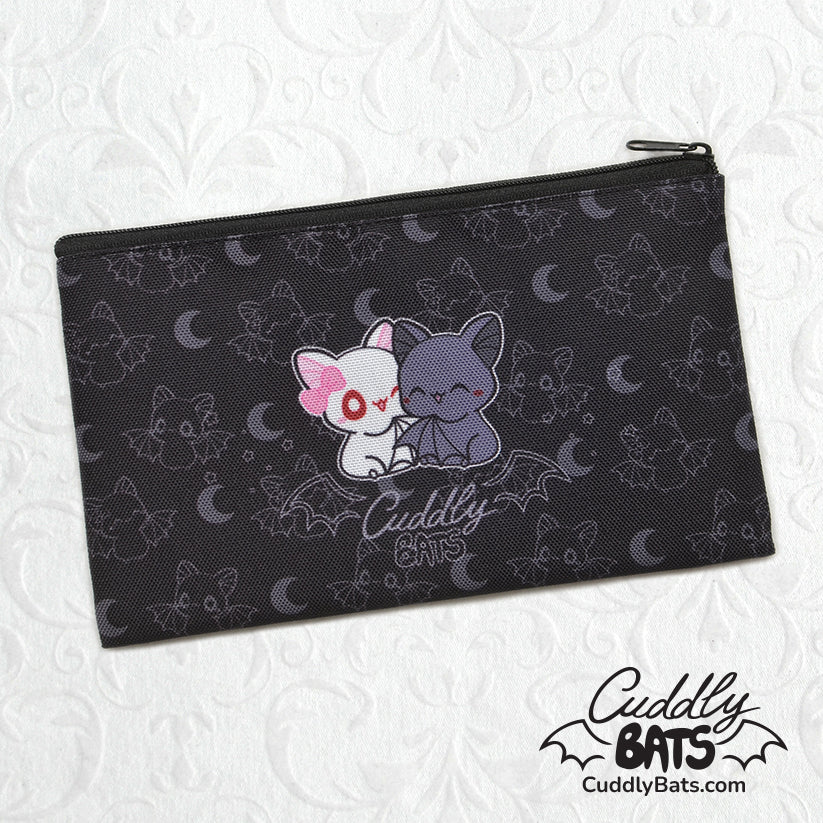 Black Cuddly Bats pencil case