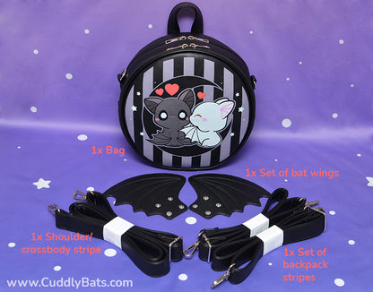 Cuddly Bats 2 in 1 bag (backpack & shoulder/crossbody bag)